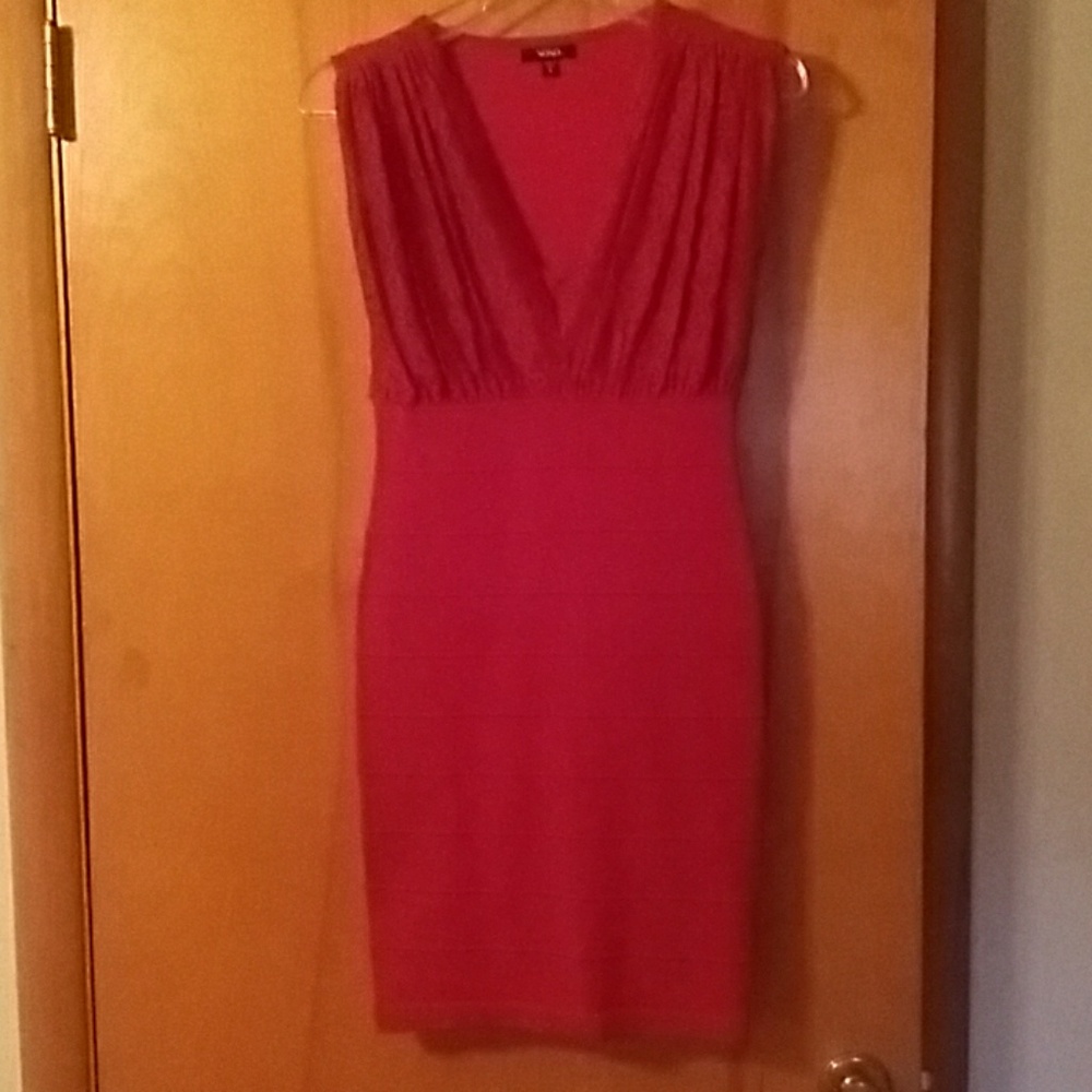 XOXO bodycon red lace top dress